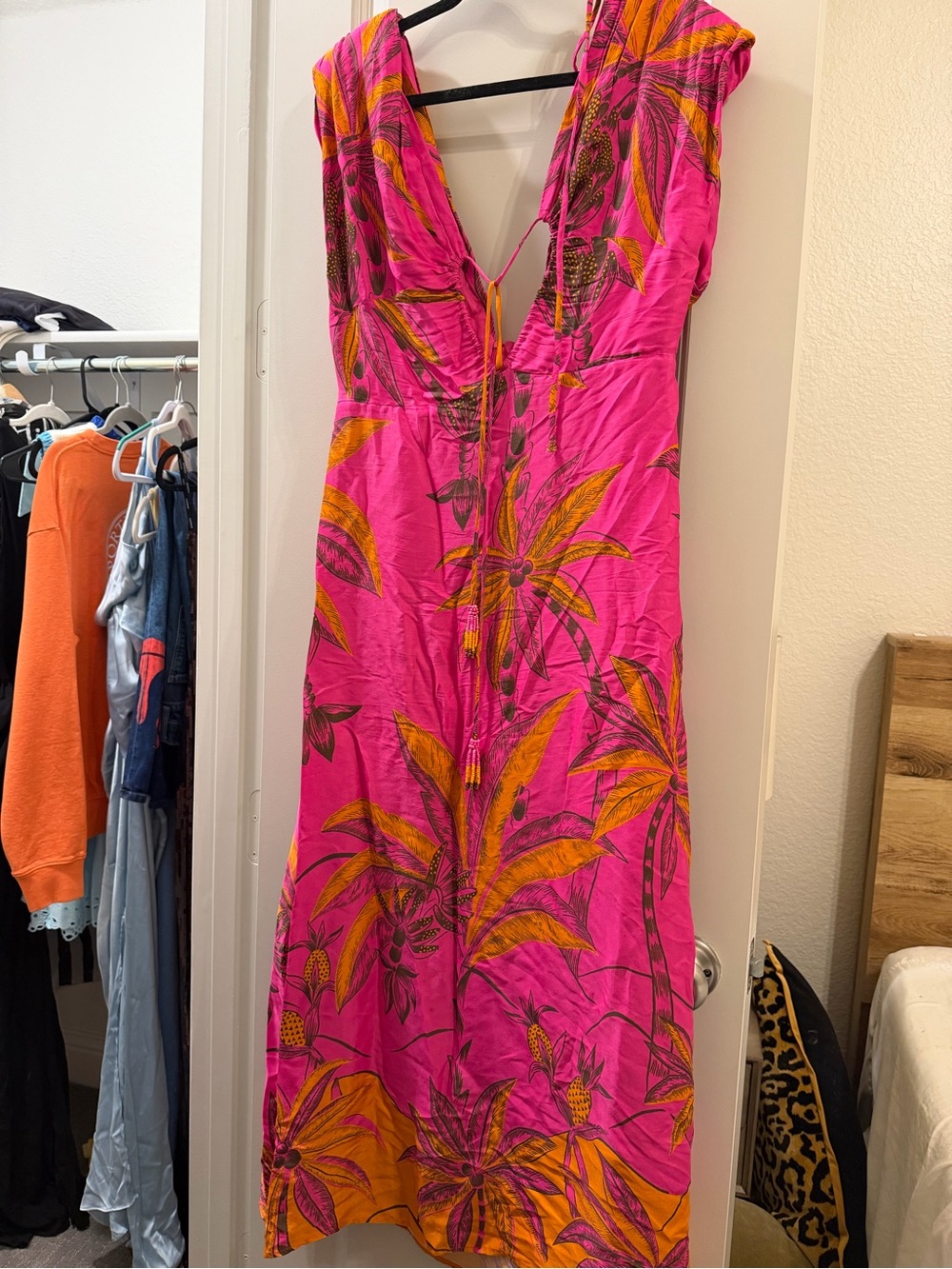 FARM RIO pink beach maxi dress - Picture 6 of 8